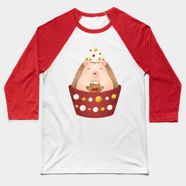 PRICKLY CUPCAKE Baseball T-Shirt by Catarinabookdesigns